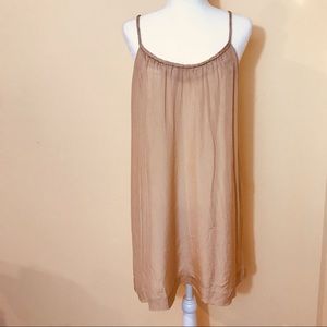 Jenny Han Gold Grecian Silk Dress